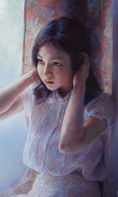浅村　理江、パステルピンク、希少画集画、高級新品額・額装付 浅村 理江、パステルピンク、希少画集画、高級新品額・額装付